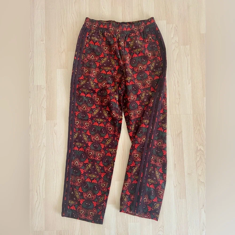 ADIDAS Men's Corduroy Cotton Track Pants IS5277 Size Medium 70’s Style Paisley - Picture 4 of 12